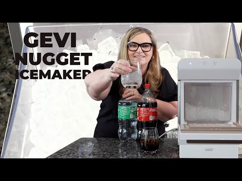  Gevi Household V2.0 Countertop Nugget Ice Maker, Self-Cleaning  Pellet Ice Machine, Open and Pour Water Refill, Stainless Steel Housing, Fit Under Wall Cabinet