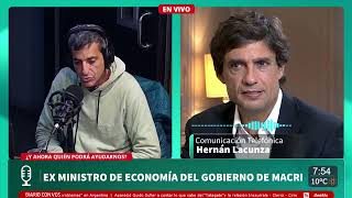 Lacunza: "Si tirás pesos con un plan platita y un jubileo impositivo, el dólar lo vas a tener a 900"