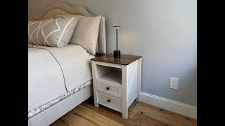 AMERLIFE Farmhouse Nightstand Set Review | Rustic White Bedside Tables with Storage for Small Spaces