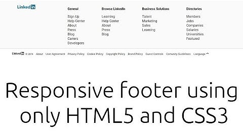 Building a responsive footer using HTML5 and CSS3