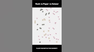 Rock Paper Scissor Round 25 #asmr #animated #animation #speed #rockpaperscissors #simulation #adhd