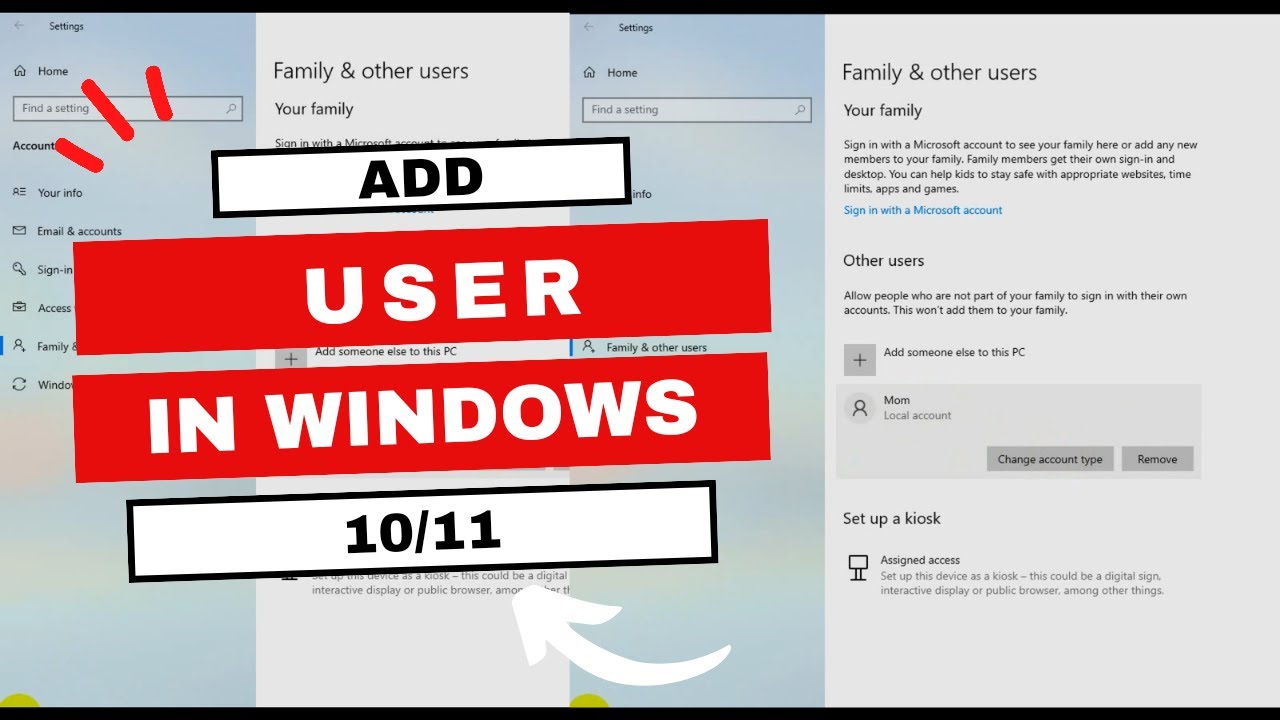 Easy Tutorial: Adding a New User to Your PC | Step-by-Step Guide - YouTube