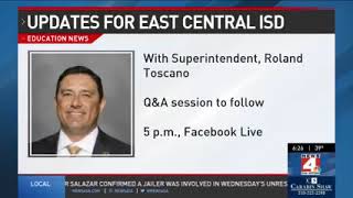 News 4 San Antonio mentions Facebook Live with Superintendent Toscano - Jan. 8, 2021