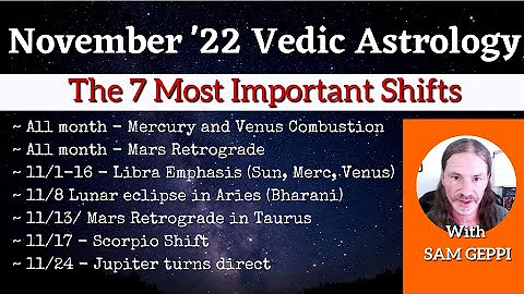 November '22 Vedic Astrology - Mercury Venus Combu...