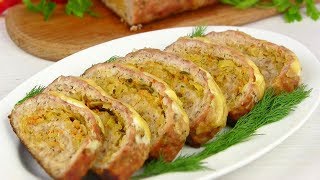 Вся СЕМЬЯ Довольна!!БОЛЬШОЙ Мясной Рулет с Капустой!/ПРОСТО ВКУСНО! Вся СЕМЬЯ Довольна!!БОЛЬШОЙ Мясной Рулет с Капустой!/ПРОСТО ВКУСНО!