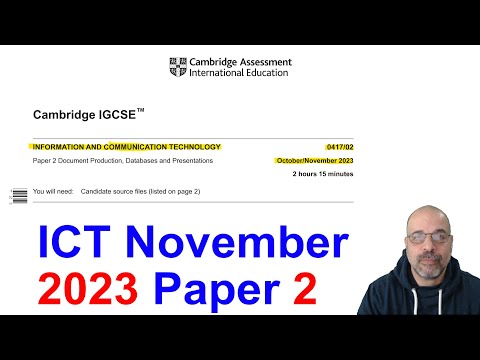 2023 November Paper 2, Cambridge 0417 Ict