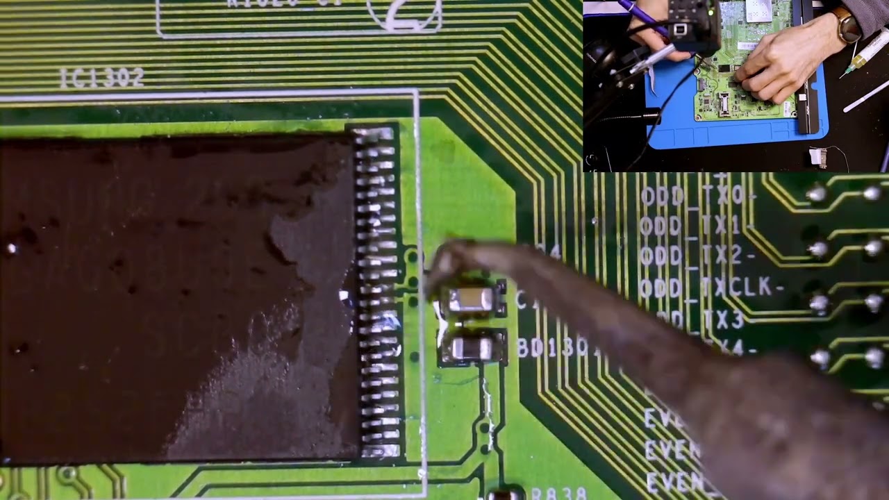 Samsung UE40D5520 TV Repair, Logo only, restarting, restart loop