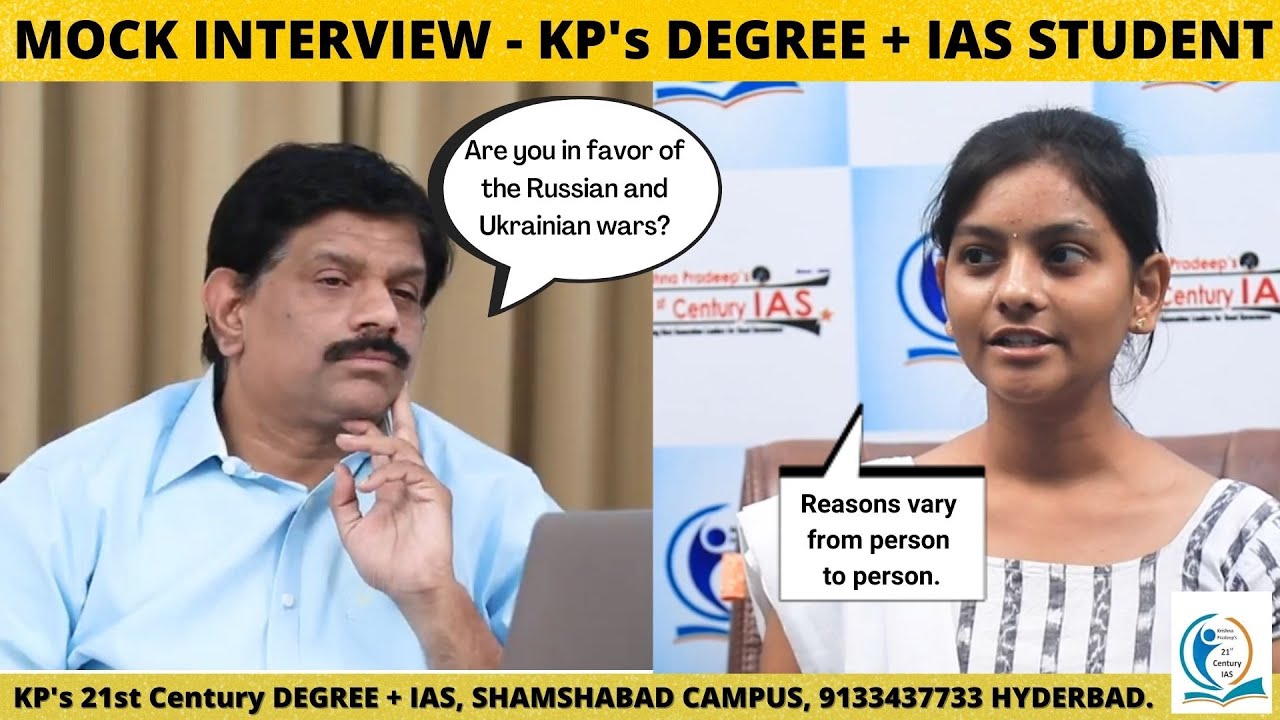 Integrated Degree Student Bindhu Sree Mock Interview {Highlights} l 21st Century IAS(Inter + degree)