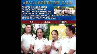 PhALGA, INC. OFFICERS PAY COURTESY VISIT TO PAO CHIEF PERSIDA ACOSTA DURING THE #PALA LIVE PROGRAM.