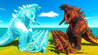 Godzilla Growth - Ice Godzilla vs Fire Godzilla Battle Simulator