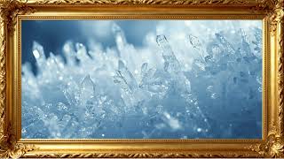 Frozen Beauty – 4K Snowflake Crystal Ambience for Home Decor | 4K Frame TV Art