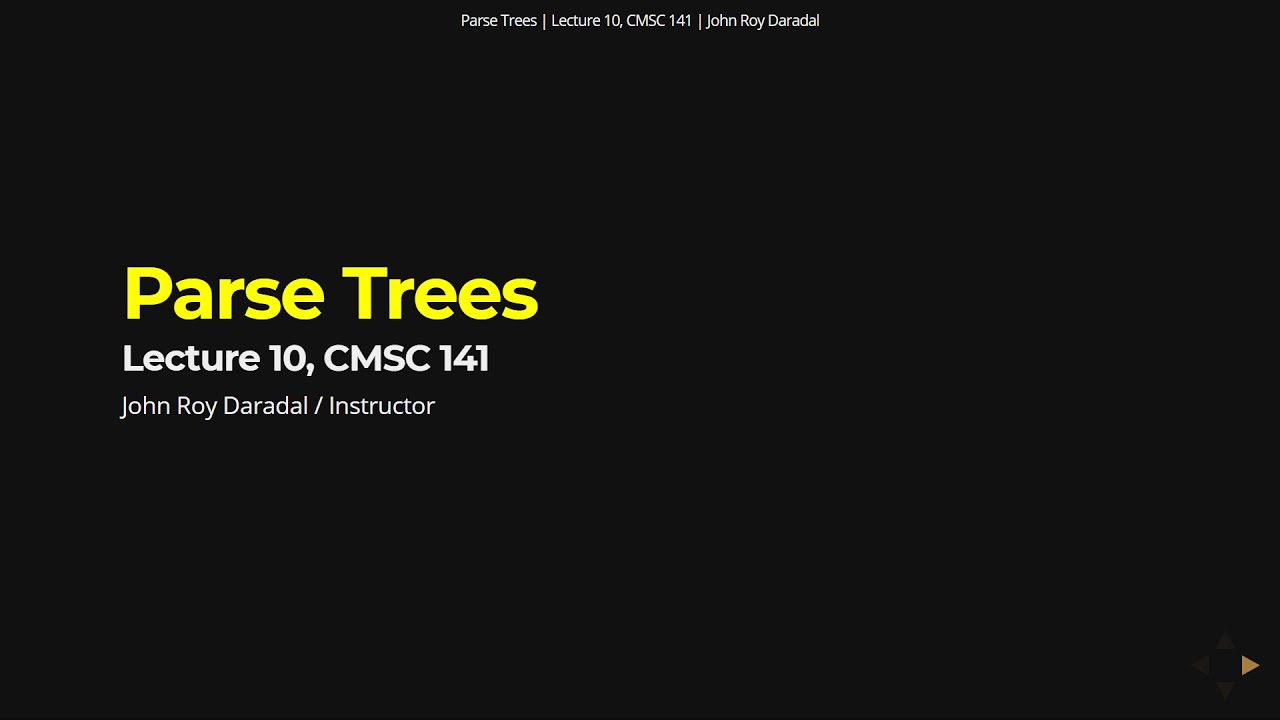 Automata Lecture 10 - Parse Trees