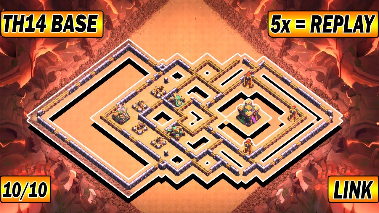 Only 1 Star Th14 CWL Base With Link 2021 | Unbeatable Th14 Base Link | Anti 1 Star Base TH14