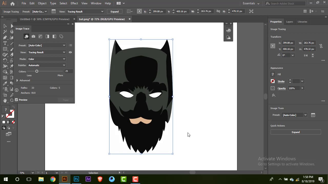 Image Trace in Adobe Illustrator | How to Convert Image into Vector ...