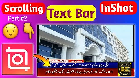 how to add scrolling text in inshot || how to add scrolling text in video like news tv channels #02