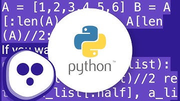 Split list into smaller lists (split in half)