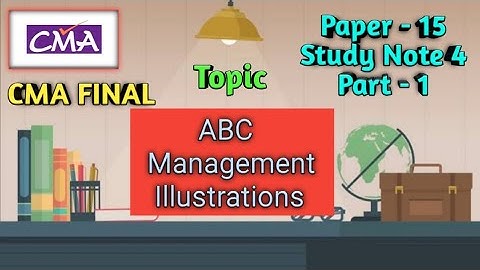 CMA Final Paper 15 Study Note 4 ABC Management Illustrations Part 1
