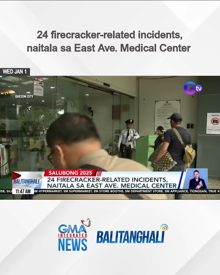24 firecracker-related incidents, naitala sa East Ave. Medical Center | Balitanghali