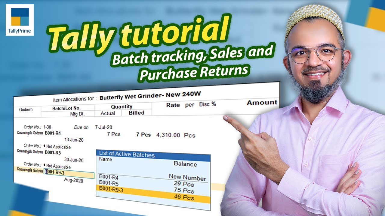Tally Tutorial | Batch Tracking with Sales and Purchase Returns 