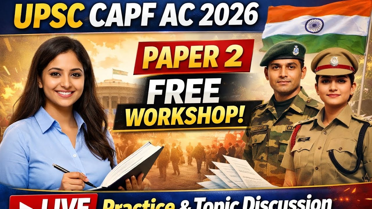 UPSC CAPF AC 2026 | Paper 2 – FREE LIVE Workshop
