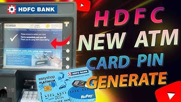 HDFC New ATM Card Pin Generate Tamil | How To Generate ATM Pin HDFC