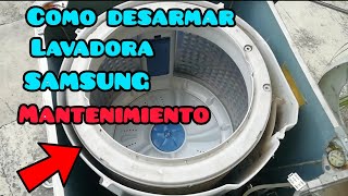 COMO desarmar lavadora SAMSUNG limpieza y mantenimiento