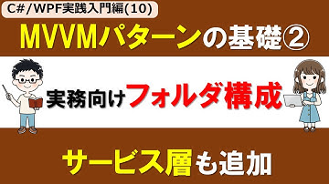 【C# /WPF実践入門編(10)】MVVMパターン/アーキテクチャの基礎② ～VisualStudioでフォルダ構成とサービス層で実務向け設計～