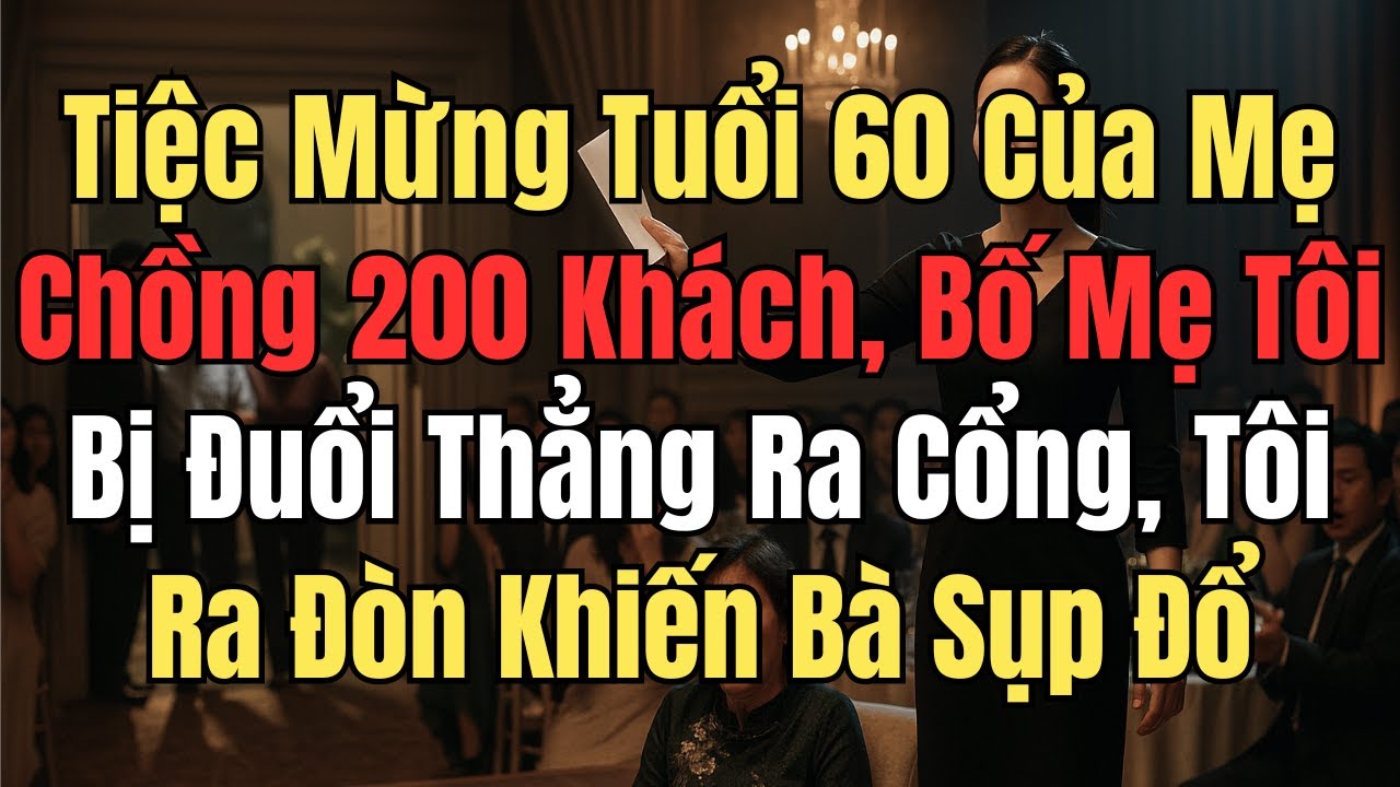Tiệc Mừng Tuổi 60 Của Mẹ Chồng 200 Khách, Bố Mẹ Tôi Bị Đuổi Thẳng Ra Cổng Tôi Ra Đòn Khiến Bà Sụp Đổ