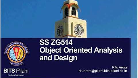 WILP Object Oriented Analysis and design ( OOAD ) Lecture 12 Part 1