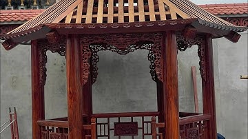 lắp dựng chòi gỗ lục giác cùng không gian nhà thờ gỗ cổ truyền | Đồ Gỗ Hiệp Gia