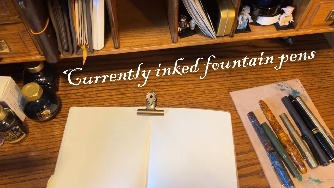 My Currently Inked Fountain Pens for August