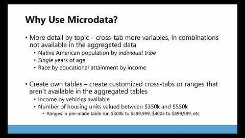 Census Microdata: What, Why, and Where?