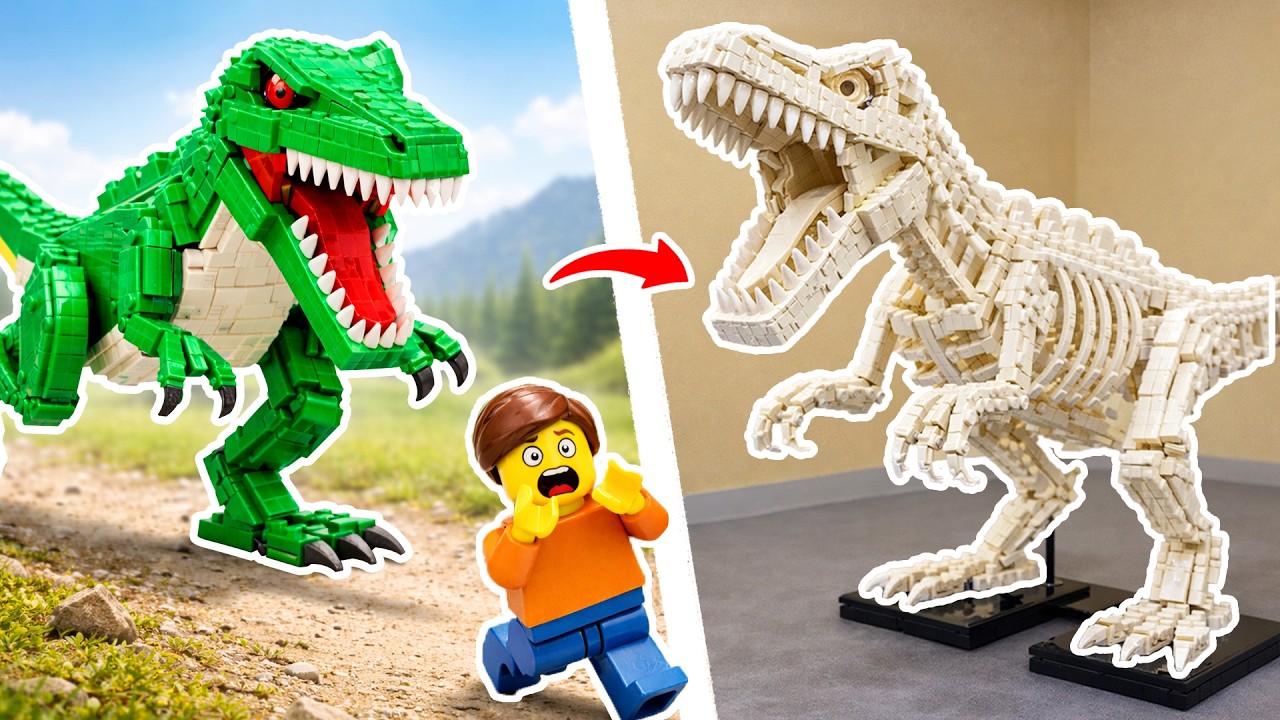 The Complete Evolution of T-rex Dinosaurs in LEGO | RM Bricks Channel