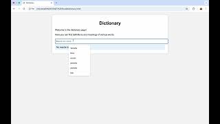 Offline Dictionary or  Translator with HTML CSS and Java Script. Very Simple