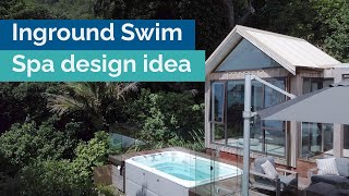 Jacuzzi® PowerPlay J-13™ swim spa in-ground (In-ground swim spa design idea)