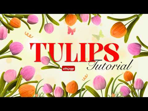 EP31 TULIPS Tutorial By WITH JOYYS DIY Handmade Pipe Cleaner Flowers