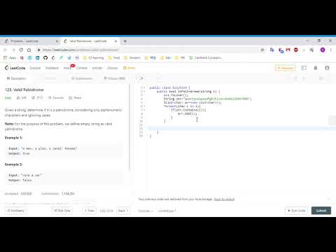 (C#)LeetCode 125  Valid Palindrome