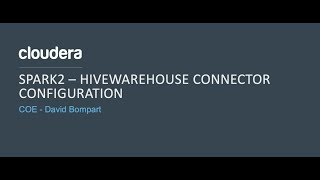 How to configure Spark2 to use the HiveWarehouseConnector?