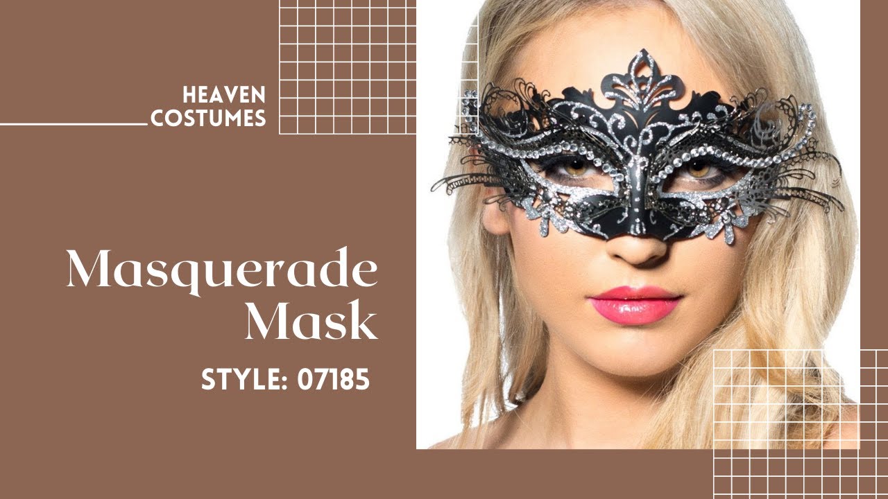 Deluxe Black and Silver Filigree Metal Masquerade Mask