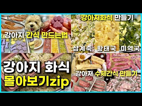 🐶 집에서 손쉽게 만드는 강아지 간식, 화식 만들기 몰아보기.zip📁