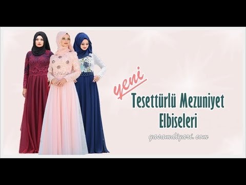 2018 Tesettur Abiye Mezuniyet Elbisesi Modelleri Youtube