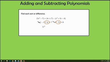 Alg. - 10.1 Adding and Subtracting Polynomials
