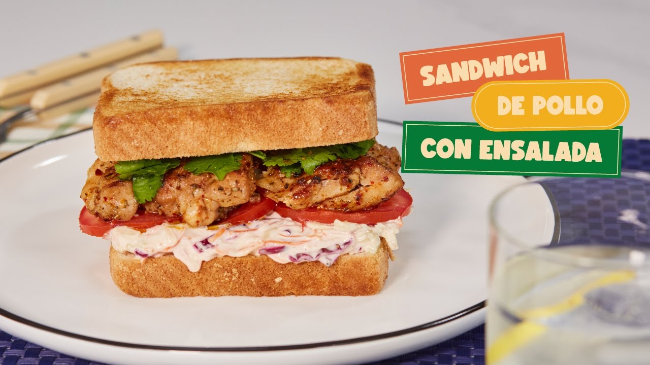 Sandwich de Pollo con Ensaladaa Picante estilo KFC 🔥 YouTube