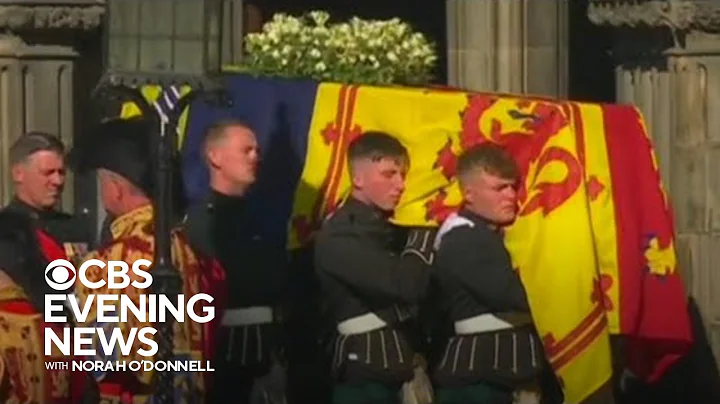 Queen Elizabeth's coffin arrives in London