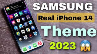 Real Samsung iphone 14 Pro theme 😱 How install this Theme ! All One UI screenshot 5