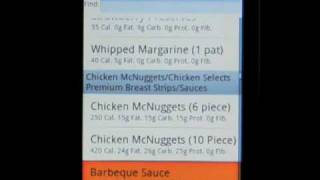 Fast Food Calorie Counter Android App Review - AndroidApps.com screenshot 1