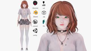 Casual clothes 0024 - Rig - Unreal - Unity - Blender - Animated - Realistic - link in description