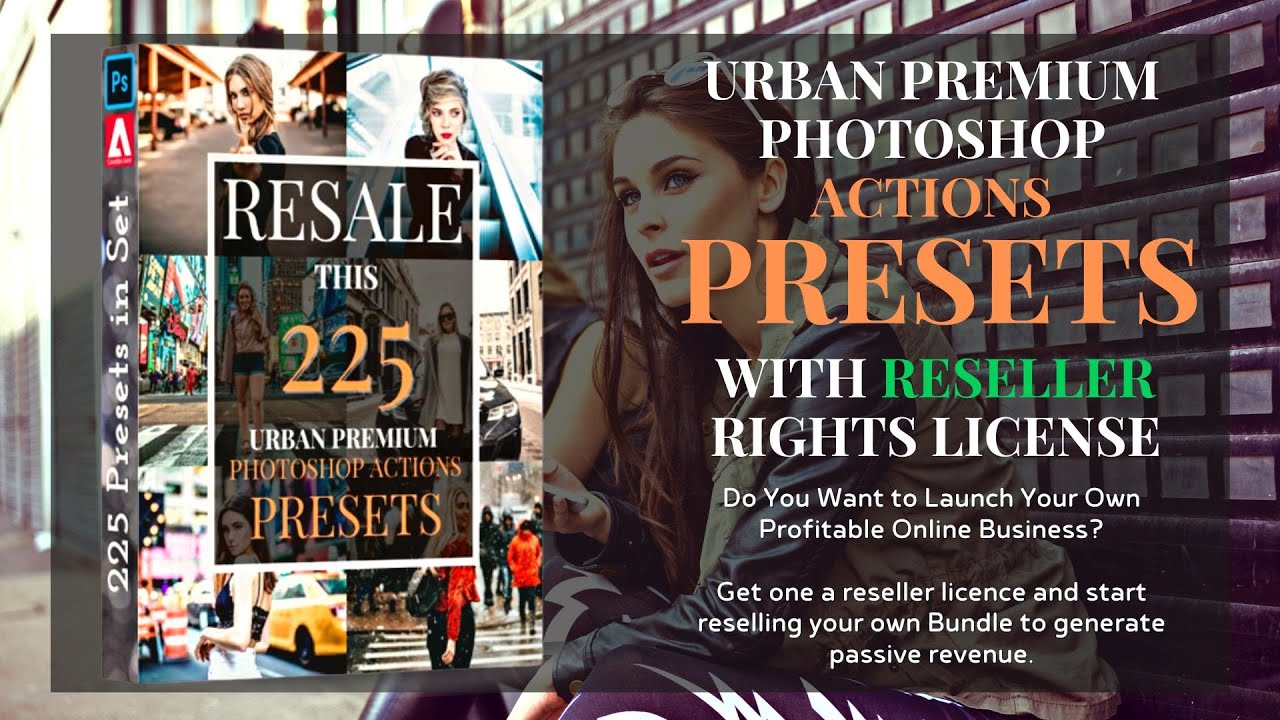 Plr Photoshop Actions and ACR Presets Bundle for Resale or personal use, 225 Photoshop Presets