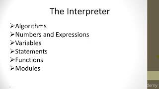 Fundamentals In Python Programming PART 1 - 2.Python Interpreter