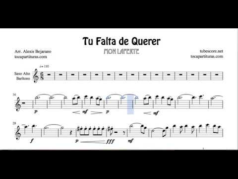 Tu Falta de Querer Partitura de Saxofón Alto de Mon Laferte - YouTube